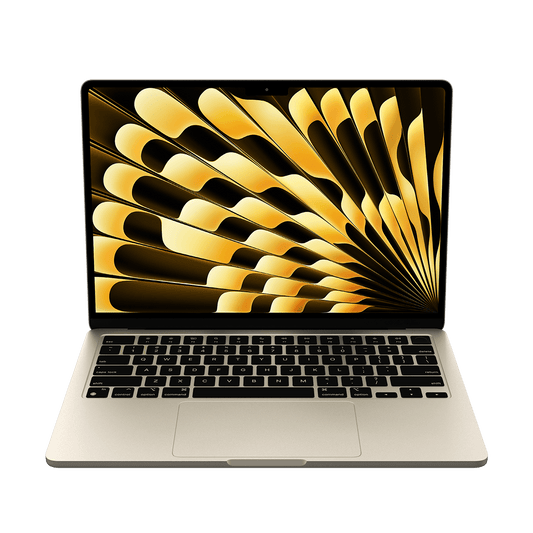 Apple 13-inch MacBook Air M4 starlight front view