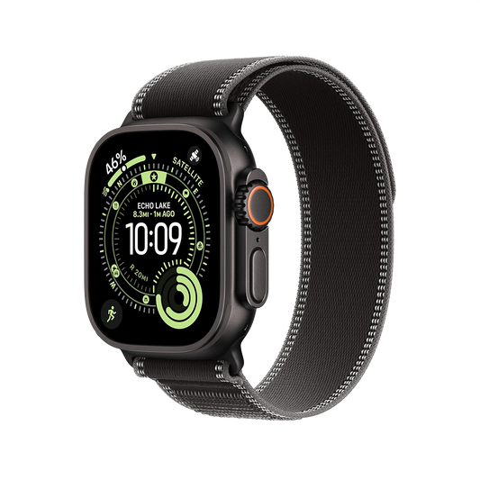 Apple Watch Ultra 2 Black Titanium with Black Charcoal Trail Loop