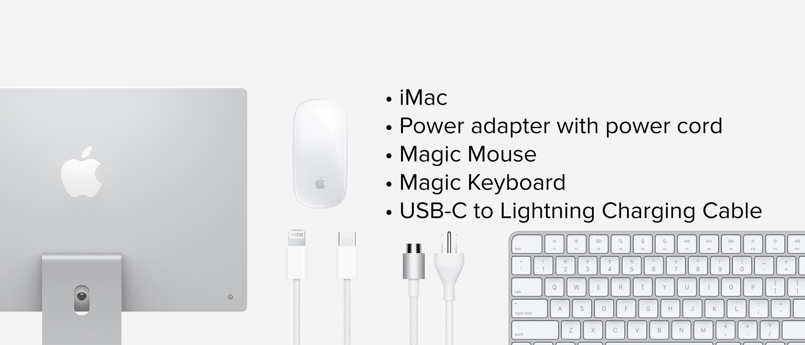 Apple M3 iMac 24-inch - Silver - 8GB RAM, 256GB Flash, 8-Core GPU, 2 P