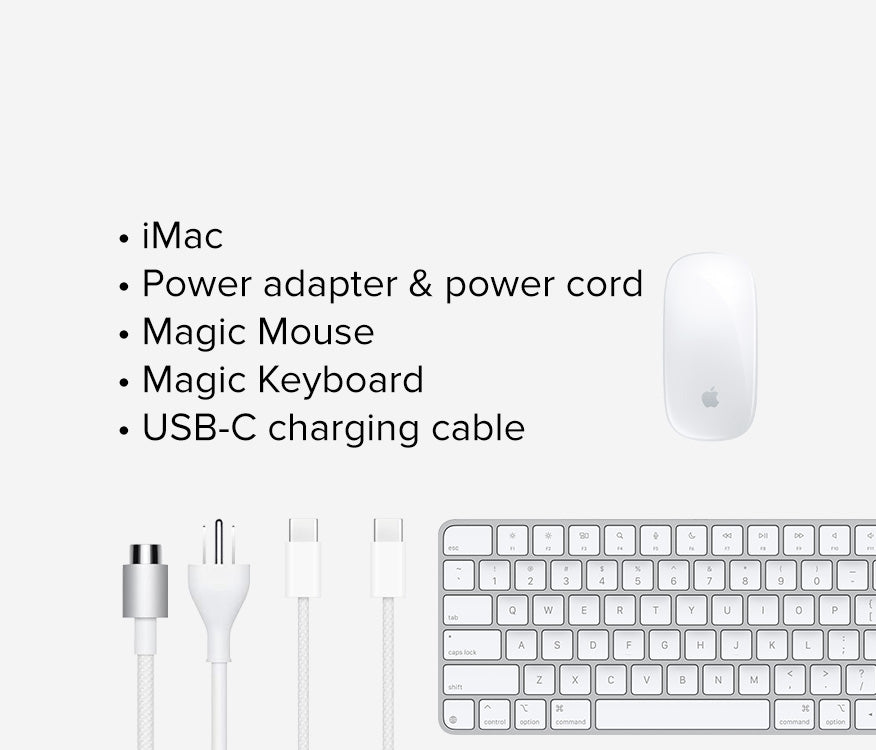 Apple M4 iMac 24-inch - Silver - 16GB RAM, 256GB Flash, 10-Core GPU, 4