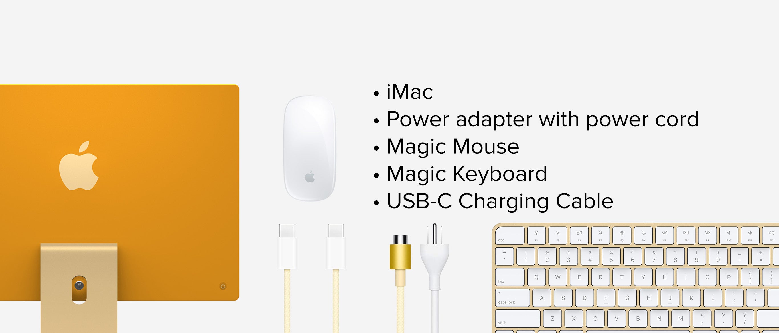 Apple M4 iMac 24-inch - Yellow - 16GB RAM, 256GB Flash, 10-Core GPU, 4