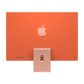 Apple iMac orange with 4 USB-C port rear view