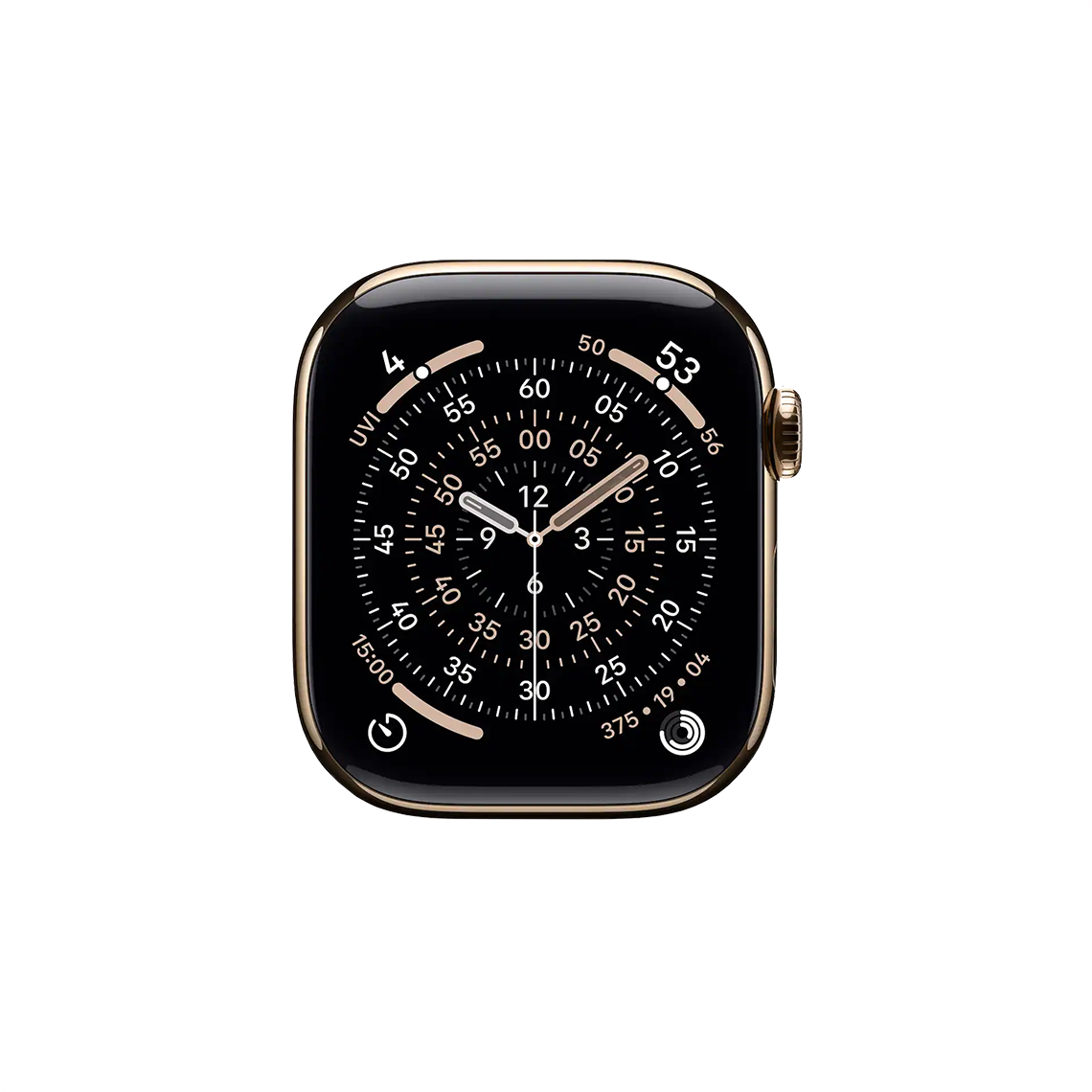 Apple Watch Series 11 Gold Titanium face only