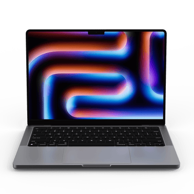 Apple MacBook Pro 14-inch M4 space black front view