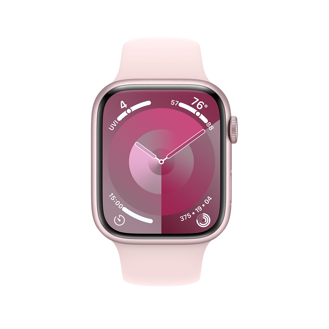 Apple Watch Series 9 41mm GPS + Cellular - Pink w/ M/L Light Pink Sports Band, Open Box