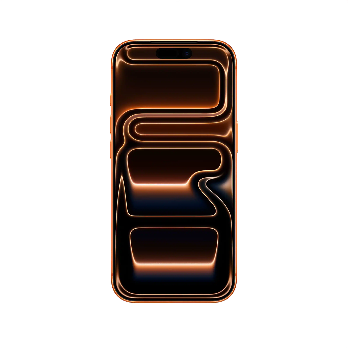 The Apple iPhone 17 Pro cosmic orange color front view