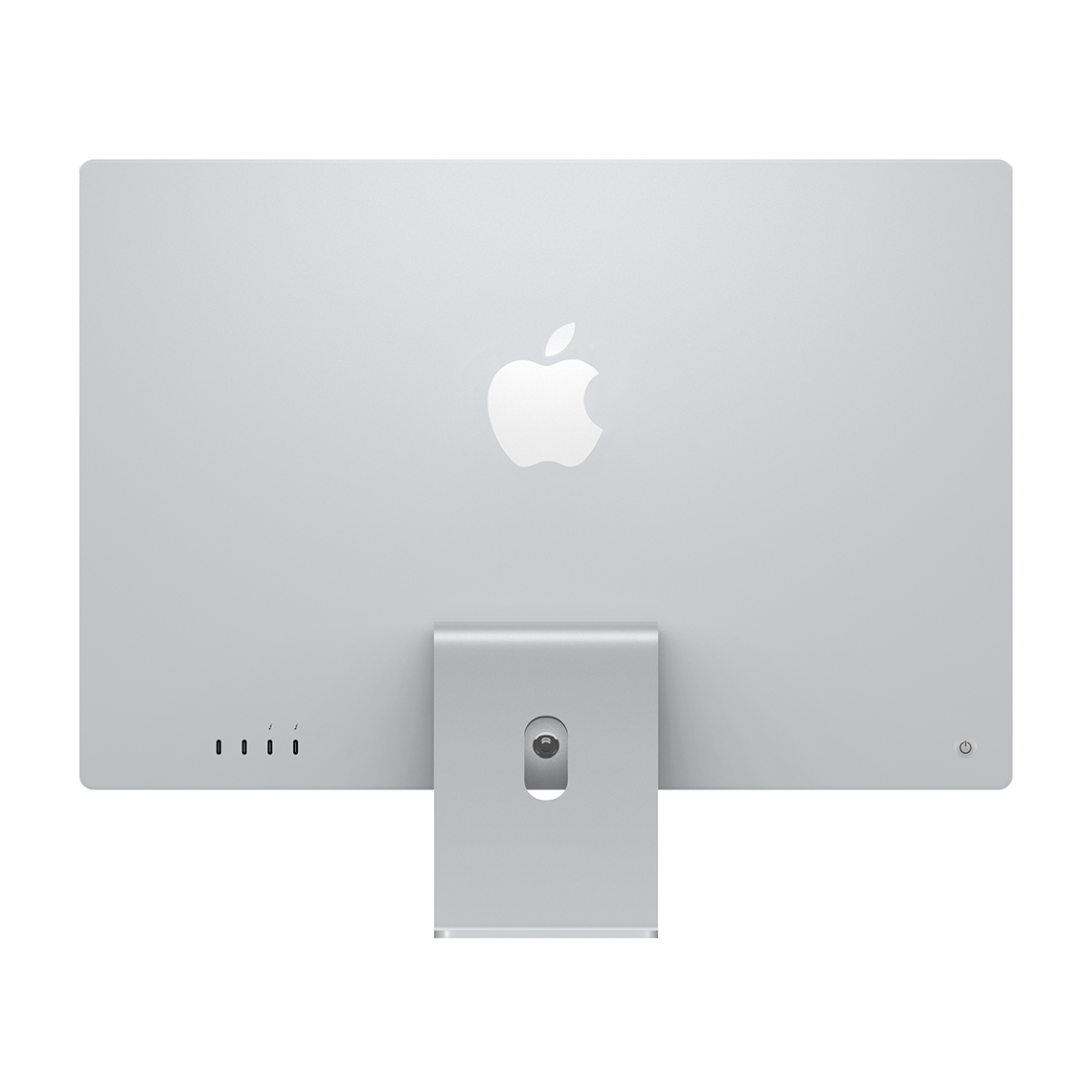 Apple iMac silver with 4 USB-C port rear view