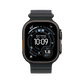 Apple Watch Ultra 2 Black Titanium with Black Ocean Band front view