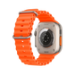 Apple Watch Ultra 2 Titanium with Orange Ocean Band rear view
