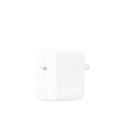 Apple 30W USB-C power adapter front view