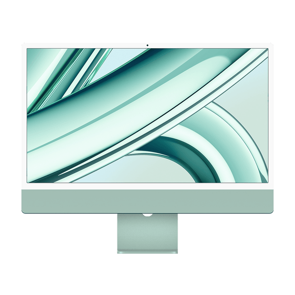 Apple M3 iMac 24-inch - Green - 8GB RAM, 256GB Flash, 8-Core GPU, 2 Po