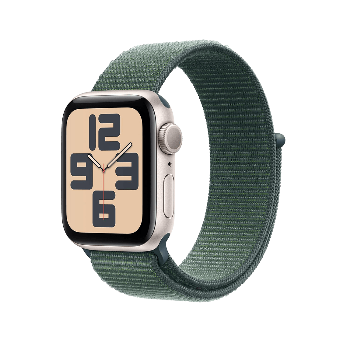 Apple Watch SE 2 44mm GPS - Starlight w/ Lake Green Sport Loop, Grade A