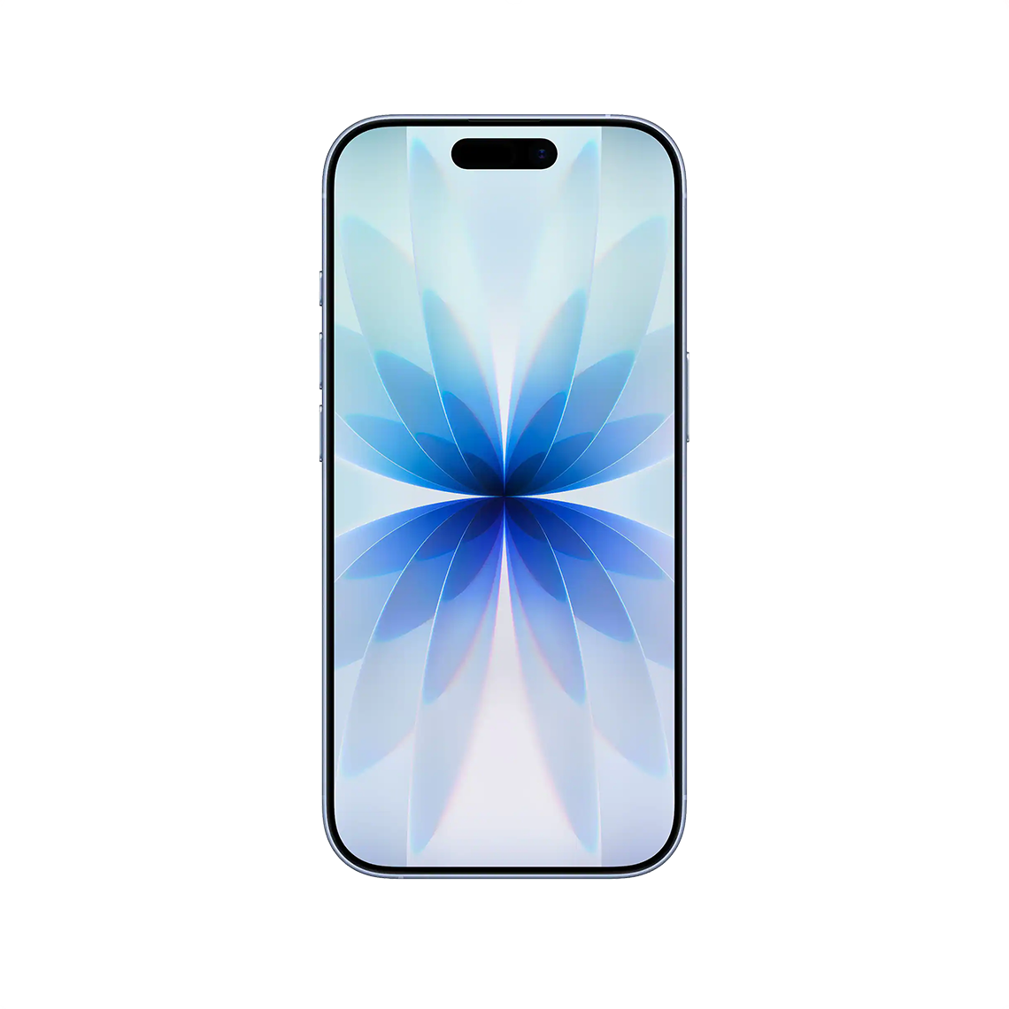 The Apple iPhone 17 mist blue color front view