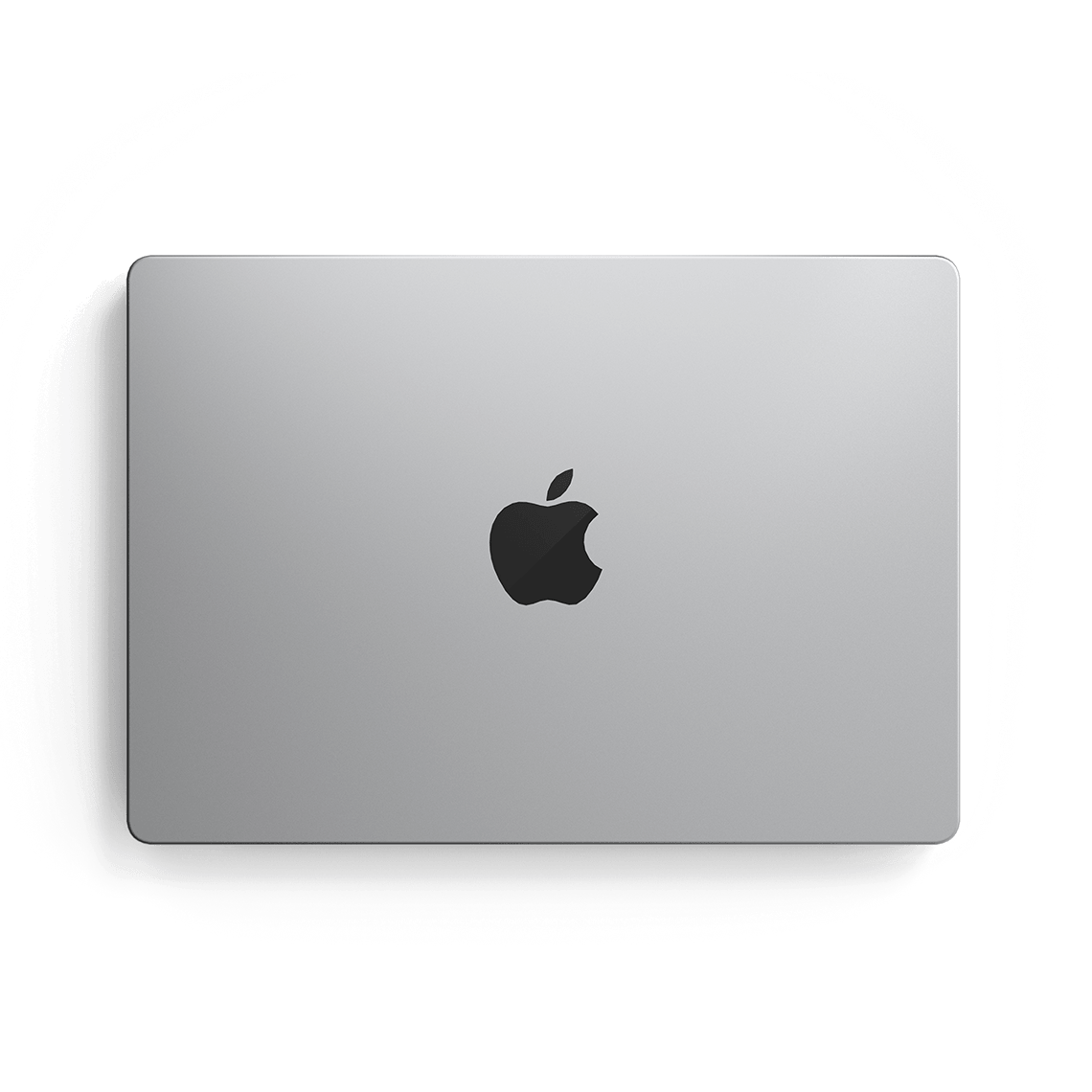 Apple MacBook Pro 14-inch M4 silver closed top view