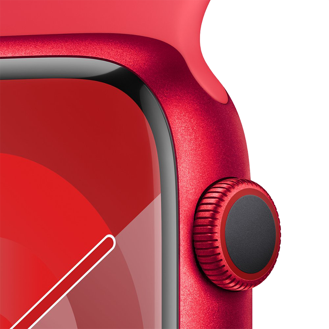 Apple Watch Series 9 45mm GPS + Cellular - Product Red w/ M/L Red Sports Band, Grade B
