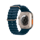 Apple Watch Ultra 2 Titanium with Blue Ocean Band rear view