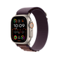 Apple Watch Ultra 2 Titanium with Indigo Alpine Loop side view