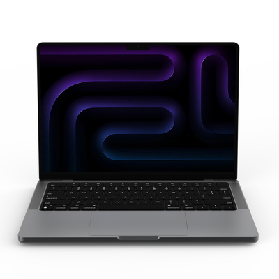 Apple MacBook Pro 14-inch M5 space black front view