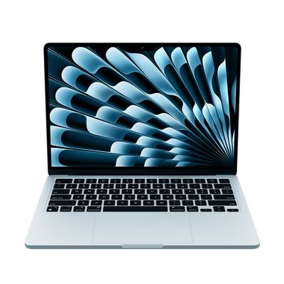 Apple 13-inch MacBook Air M5 sky blue front view