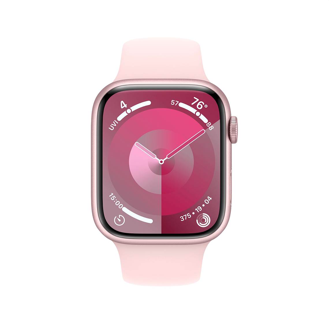 Apple Watch Series 9 41mm GPS - Pink w/ S/M Light Pink Sports Band, Grade B