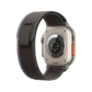 Apple Watch Ultra 2 Titanium with Blue Black Trail Loop rear view