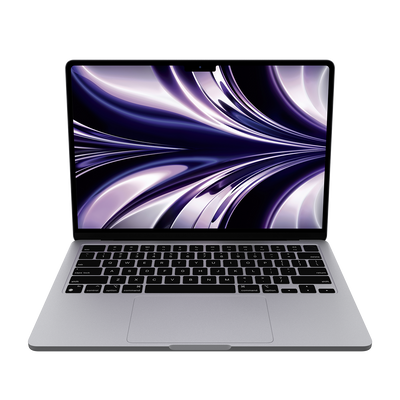 Apple 13-inch MacBook Air M2 space gray front view