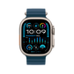 Apple Watch Ultra 2 Titanium with Blue Ocean Band front view