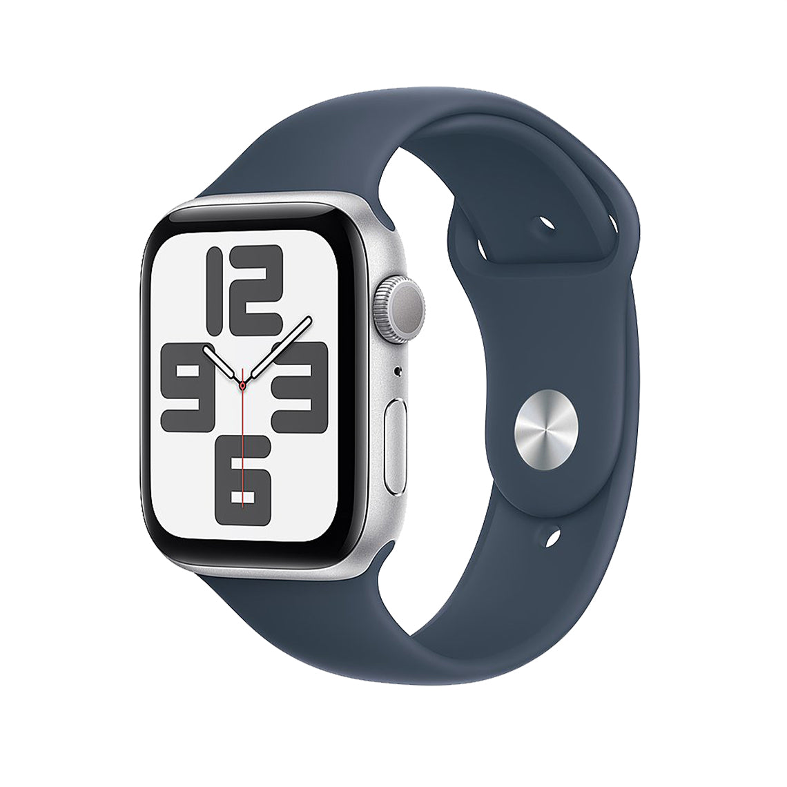 Apple Watch SE 2 40mm GPS - Silver w/ M/L Storm Blue Sports Band, Open Box