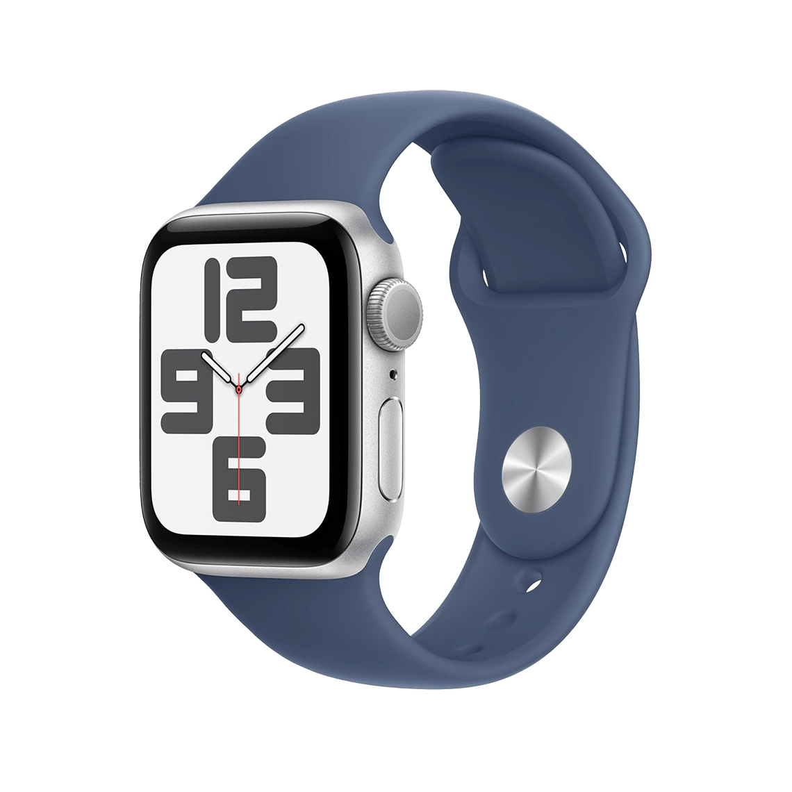 Apple Watch SE 2 40mm GPS - Silver w/ S/M Denim Sport Band, Open Box