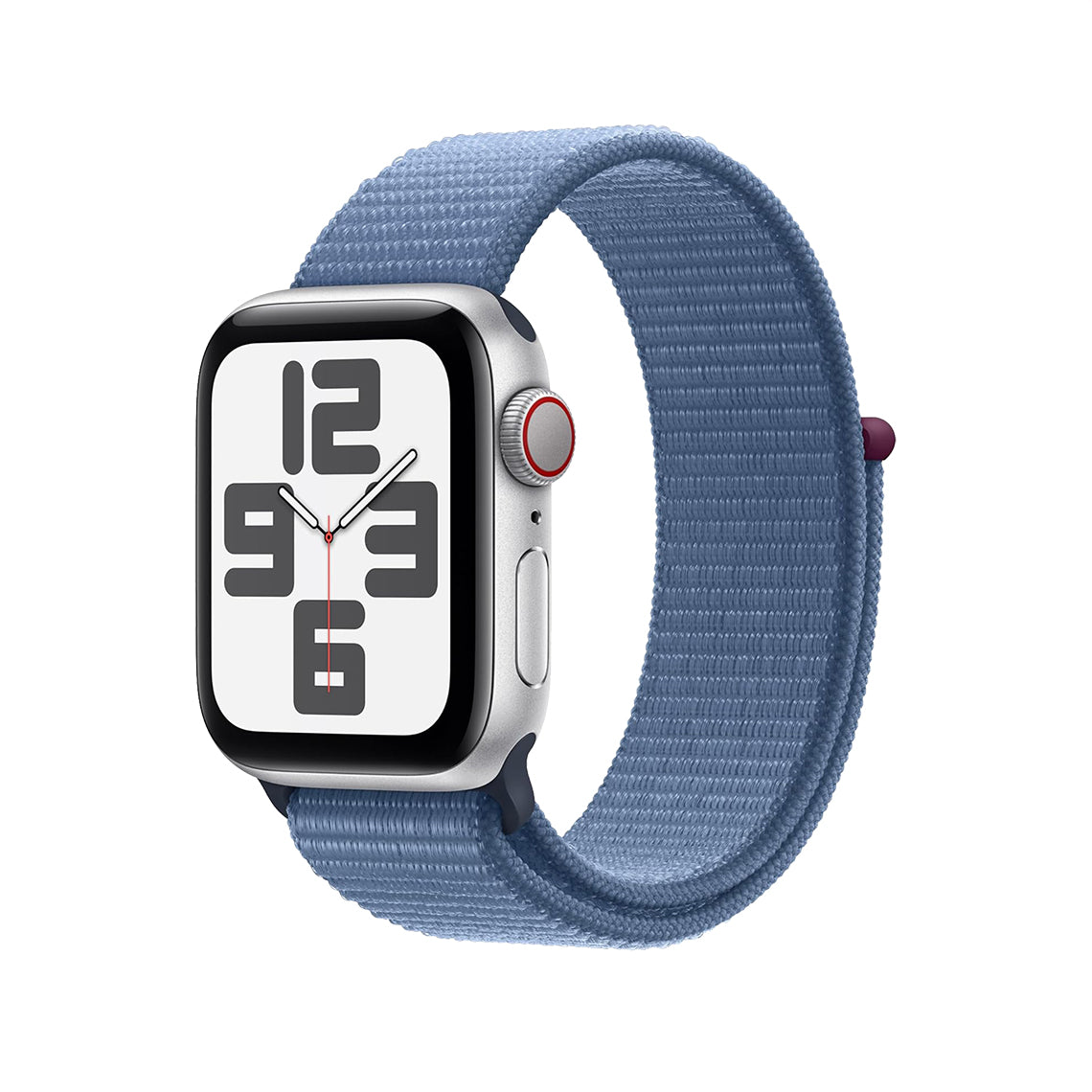 Apple Watch SE 2 40mm GPS + Cellular - Silver w/ Winter Blue Sport Loop, Grade A