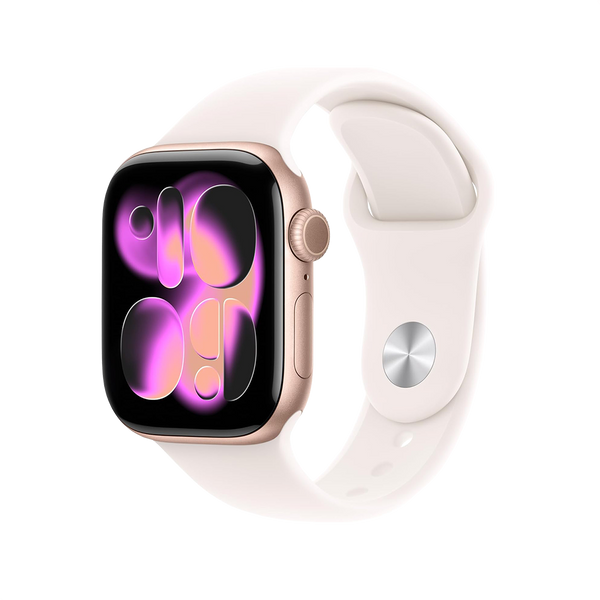Apple Watch Series 11 Rose Gold with Light Blush Sport Band