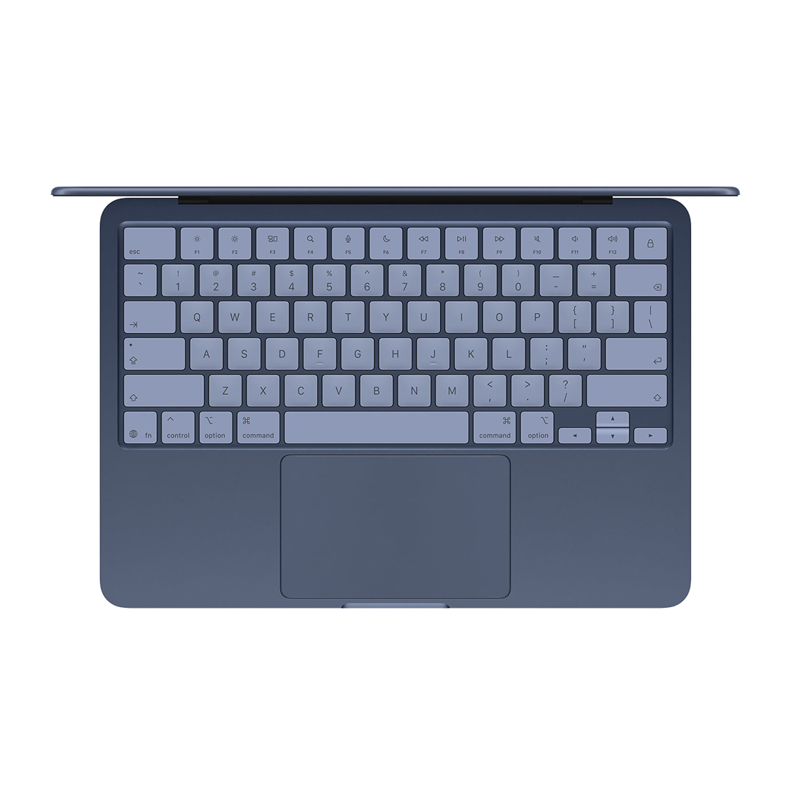 Apple MacBook Neo indigo open top view