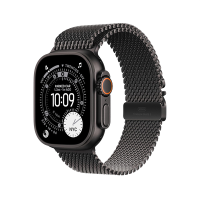 Apple Watch Ultra 2 Black Titanium with Black Titanium Milanese Loop