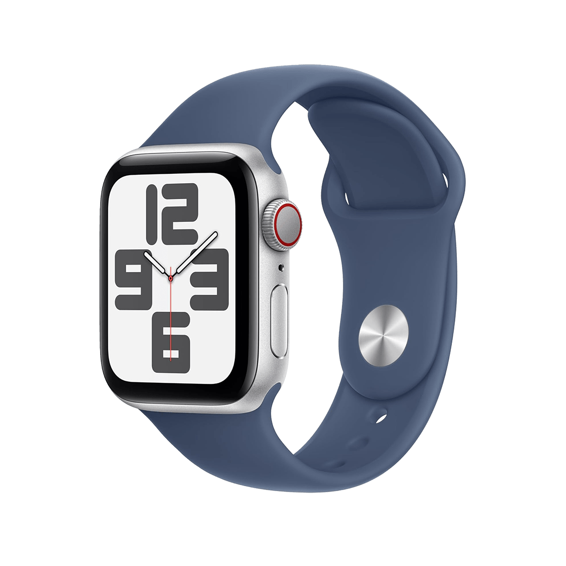 Apple Watch SE 2 40mm GPS + Cellular - Silver w/ M/L Denim Sport Band, Grade A