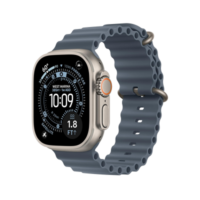 Apple Watch Ultra 2 Natural Titanium with Anchor Blue Ocean Band