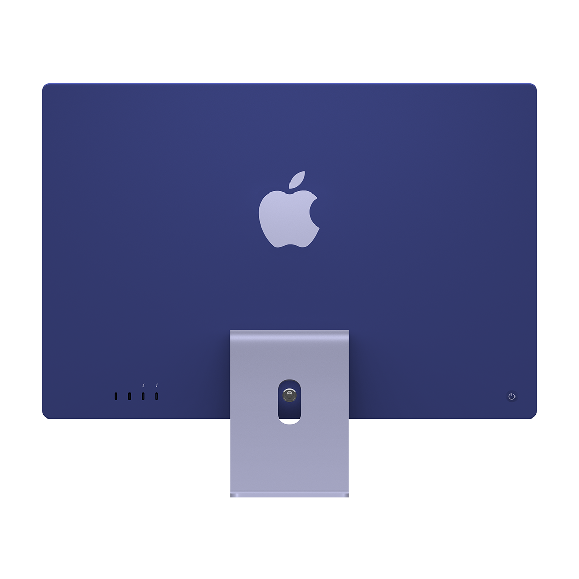 Apple iMac purple with 4 USB-C port rear view