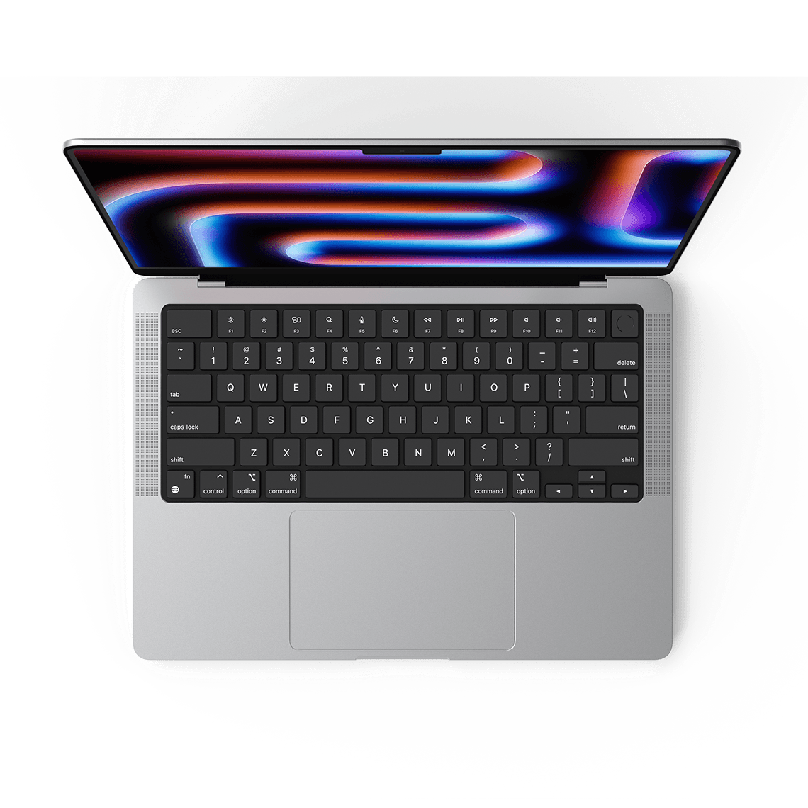 Apple MacBook Pro 14-inch M4 silver opened top view