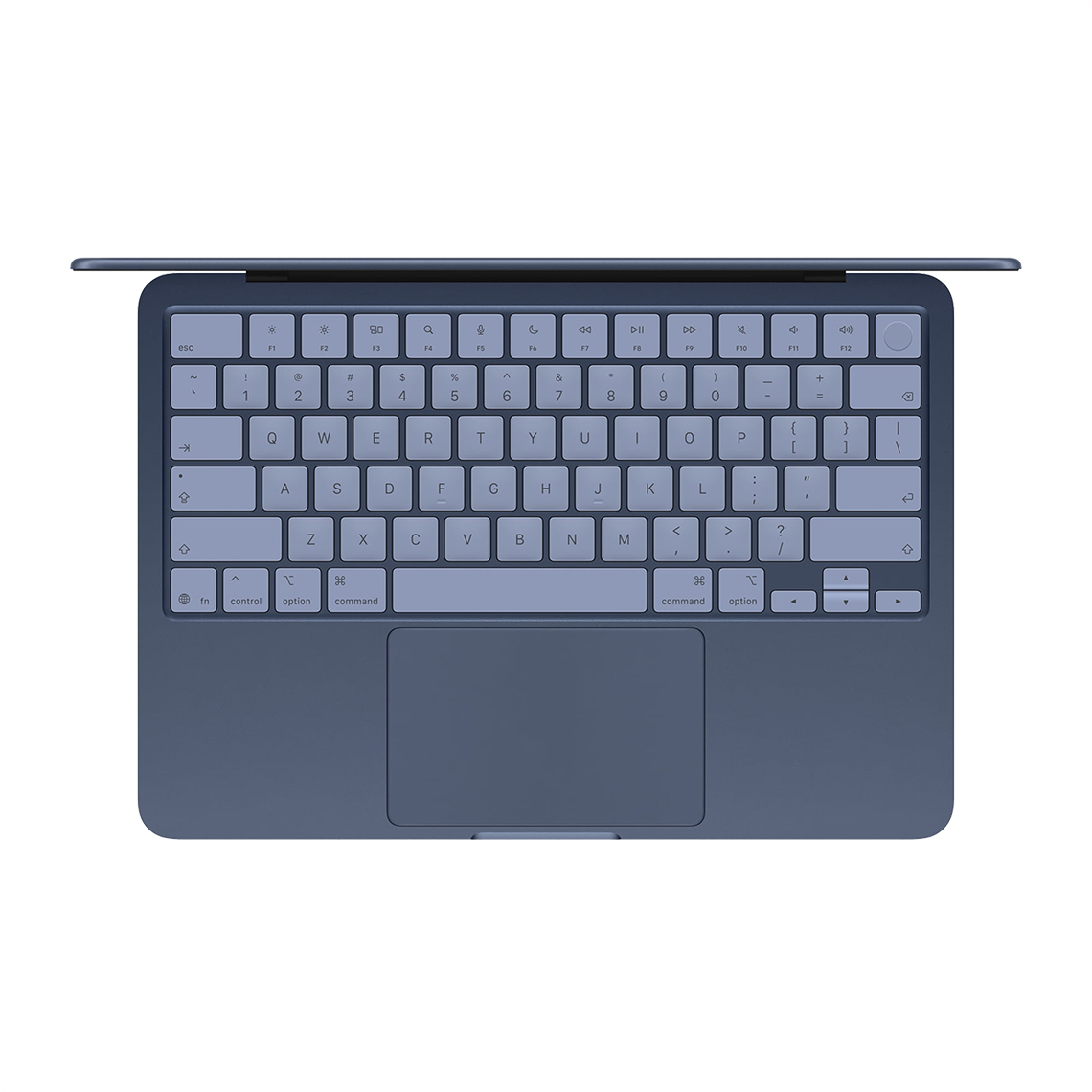 Apple MacBook Neo with Touch ID indigo open top view