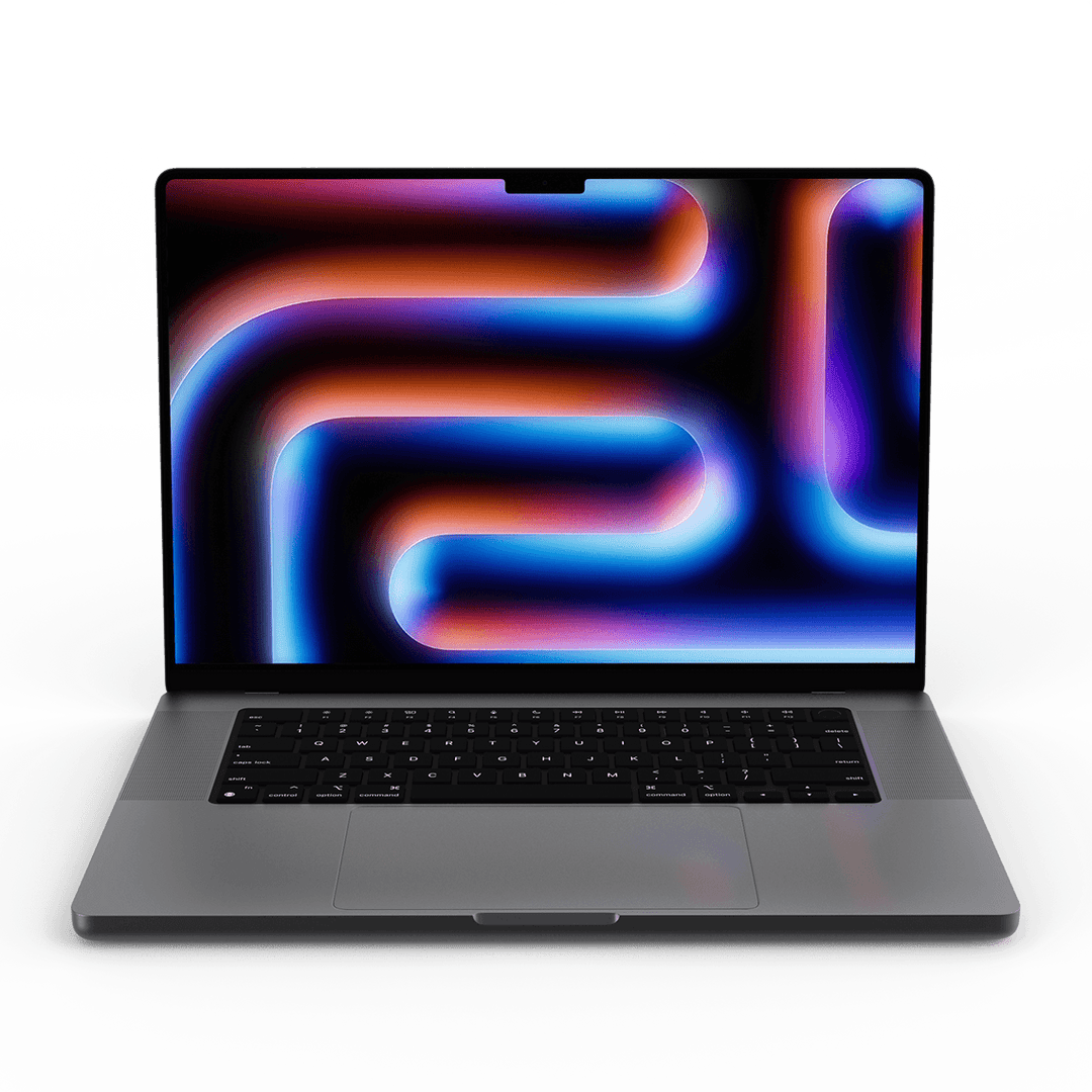 Apple MacBook Pro 16-inch M4 space black front view