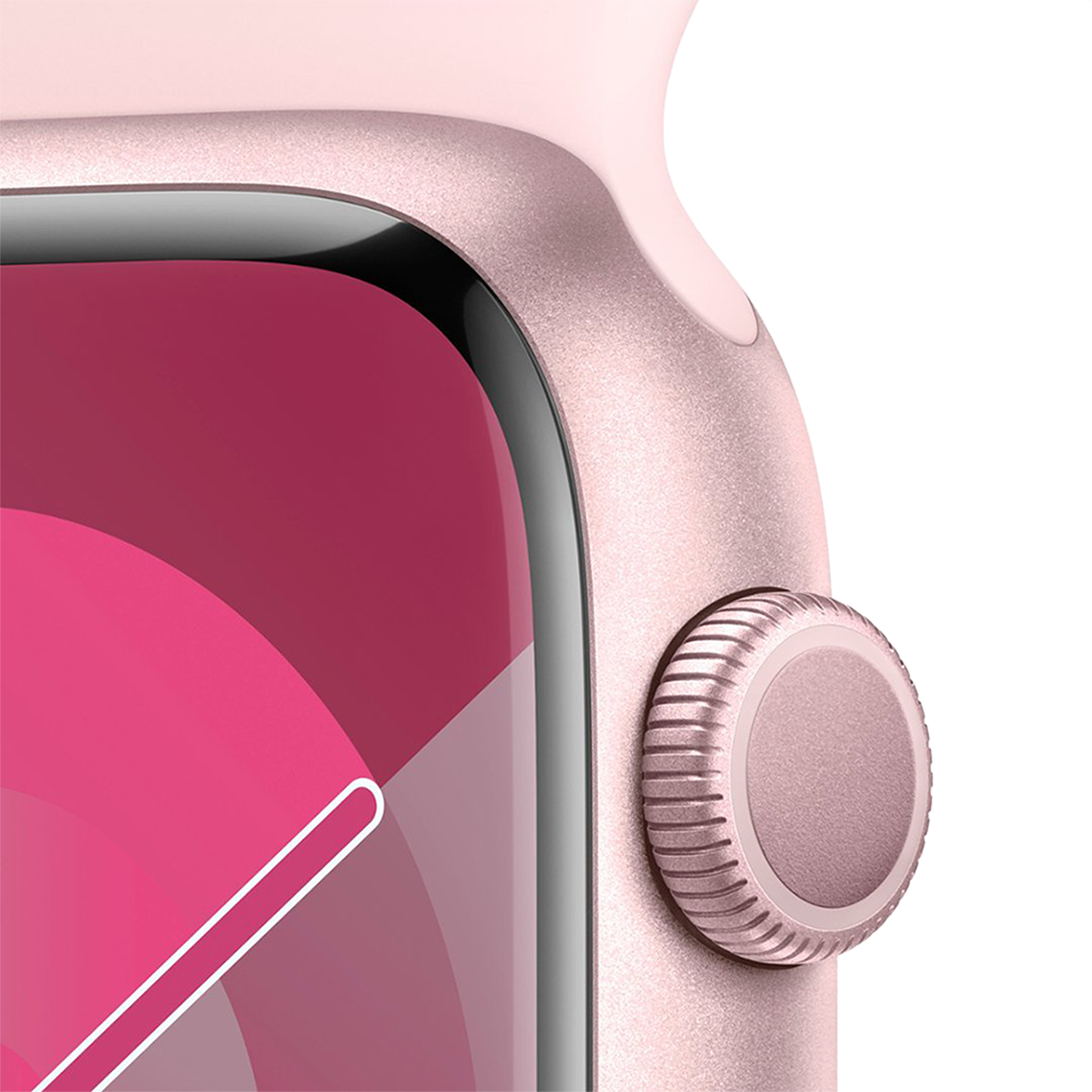 Apple Watch Series 9 41mm GPS - Pink w/ S/M Light Pink Sports Band, Grade B