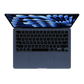 Apple 13-inch MacBook Air M3 midnight opened top view