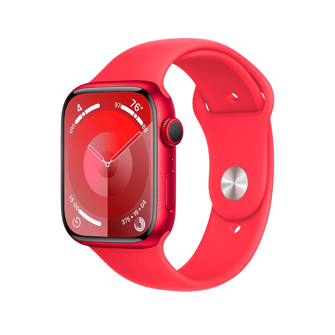 Apple Watch Series 9 45mm GPS - Product Red w/ M/L Red Sports Band, Open Box