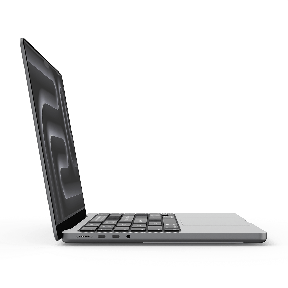 Apple MacBook Pro 14-inch M3 space gray opened left side view