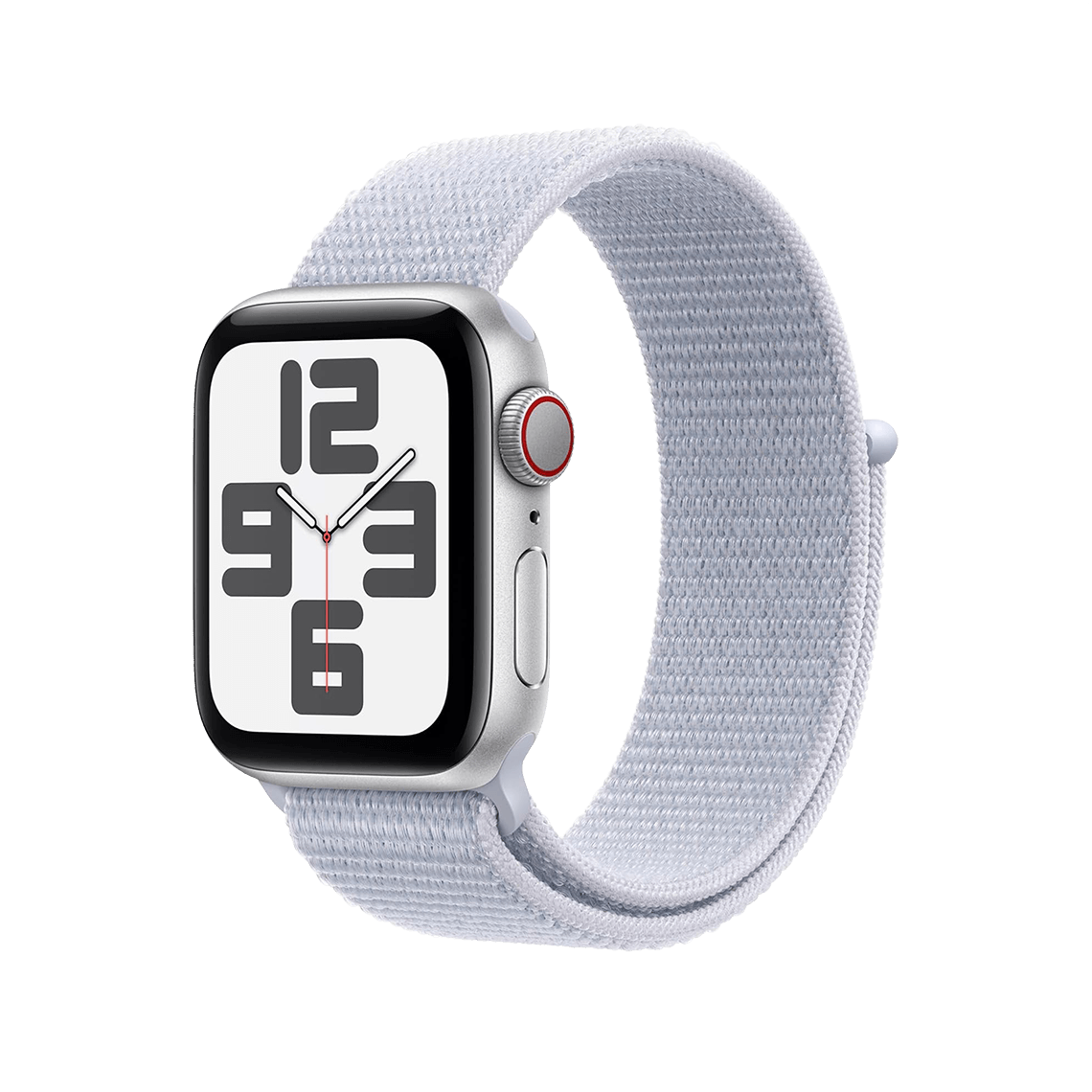 Apple Watch SE 2 44mm GPS + Cellular - Silver w/ Blue Cloud Sport Loop, Grade B
