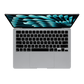 Apple 13-inch MacBook Air M4 silver opened top view