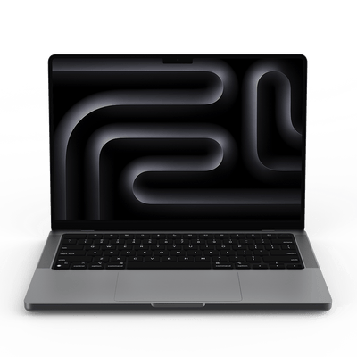 Apple MacBook Pro 14-inch M3 space black front view