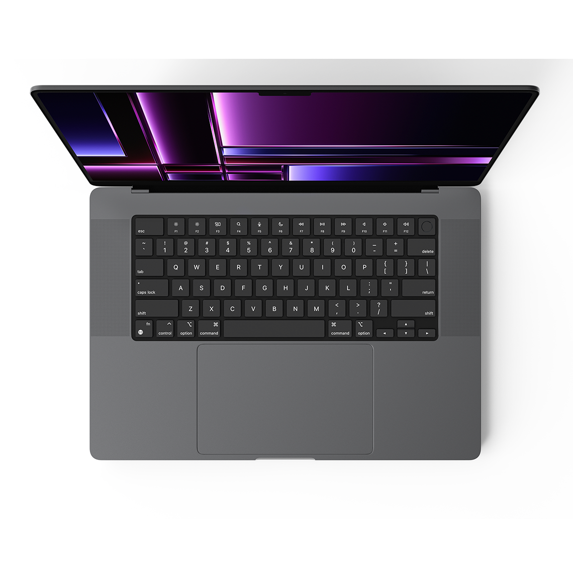 Apple MacBook Pro 16-inch M2 space gray opened top view