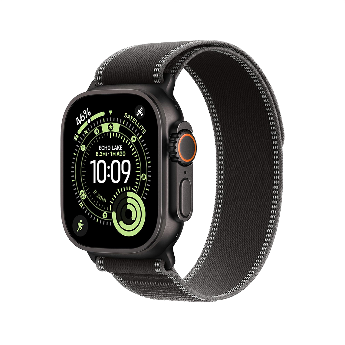 Apple Watch Ultra 2 Black Titanium with Black Charcoal Trail Loop