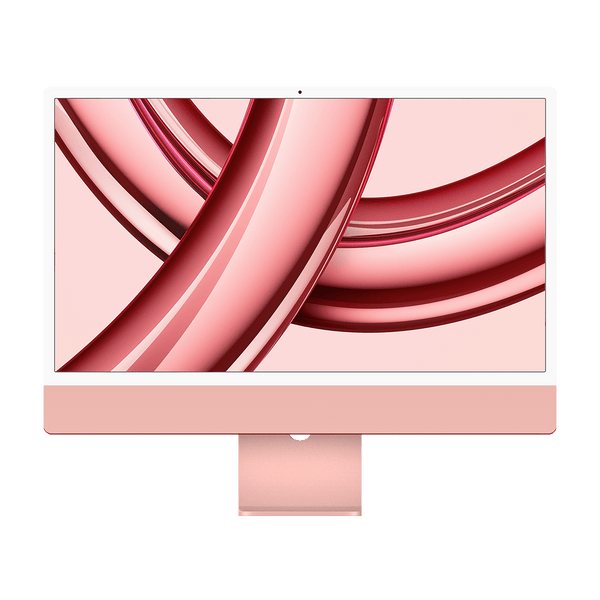 Apple M3 iMac 24-inch - Pink - 8GB RAM, 256GB Flash, 10-Core GPU, 4 Po