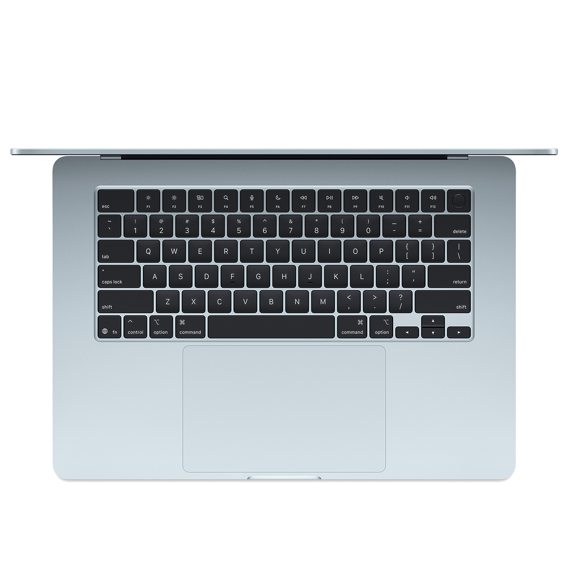 Apple 15-inch MacBook Air sky blue top view